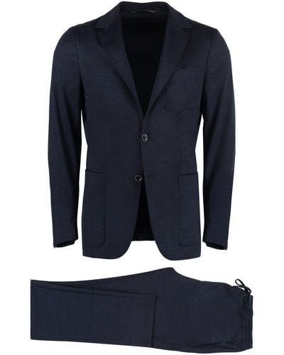 Canali Two-piece Suit In Wool - Blue