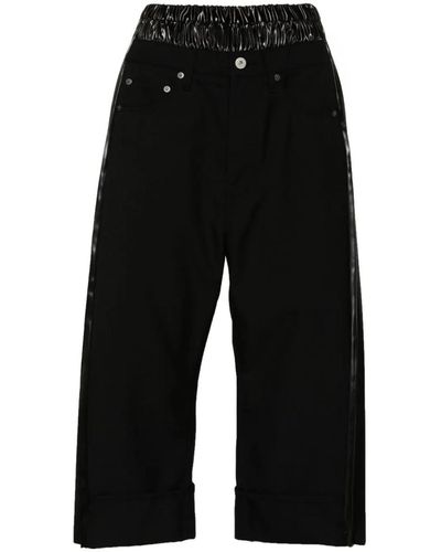 Junya Watanabe High-Waisted Cropped Trousers - Black
