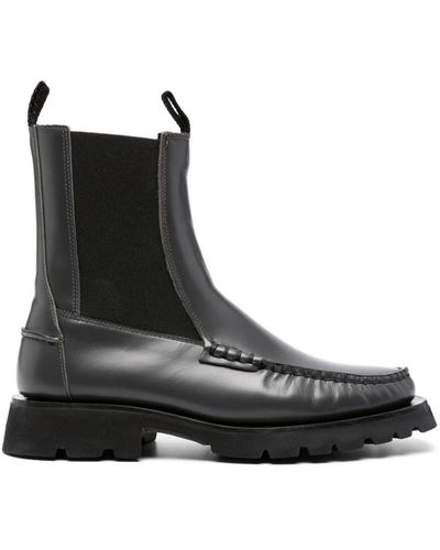 Hereu Alda Sport Leather Ankle Boots - Black