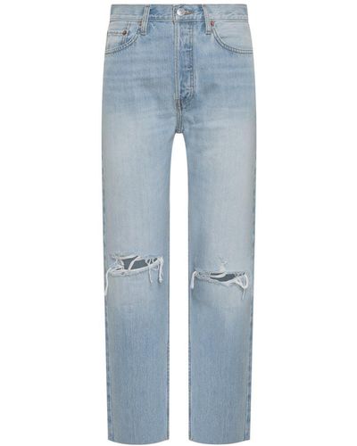 RE/DONE Re Done Jeans 70S Stove Pipe - Blue