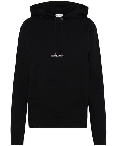 Saint Laurent Black Cotton Sweatshirt