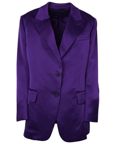 Tom Ford Satin Jacket Clothing - Purple