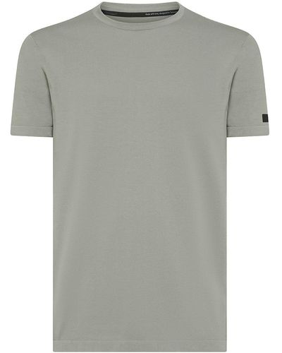 Rrd Short-sleeved Cotton T-shirt With Logo - Gray