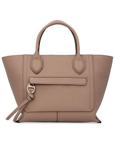 Longchamp Mailbox Leather Bag - Brown