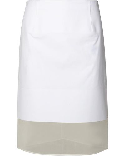 Sportmax 'Turkey' Cotton Skirt - White