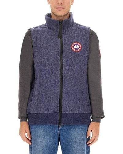 Canada Goose Vests With Logo - Blue