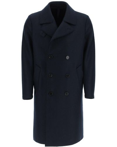 Harris Wharf London Boxy Coat In Virgin Wool - Multicolour