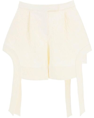 Simone Rocha Brocade Sculpted Shorts - White