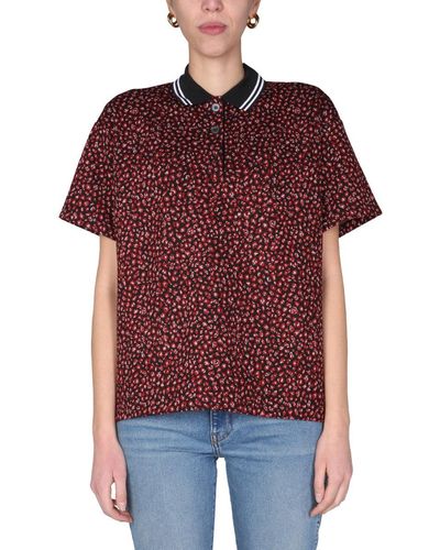 Paul Smith Polo Shirt With Animal Motif - Red