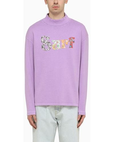 ERL Lilac Cotton Sweatshirt With Logo - Purple