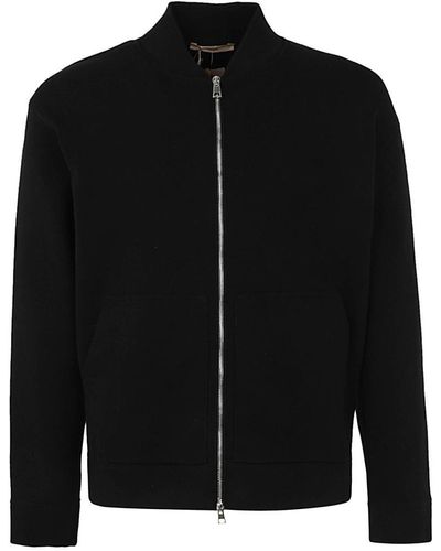 Roberto Collina Bomber Jacket With Full Zipper Clothing - Black