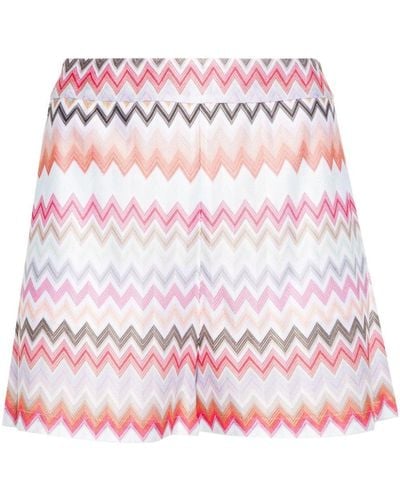 Missoni Zigzag Woven Shorts - Pink
