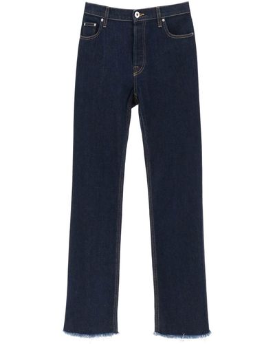 Lanvin Jeans With Frayed Hem - Blue
