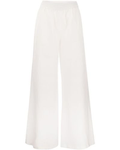 Fabiana Filippi Linen Wide Trousers - White