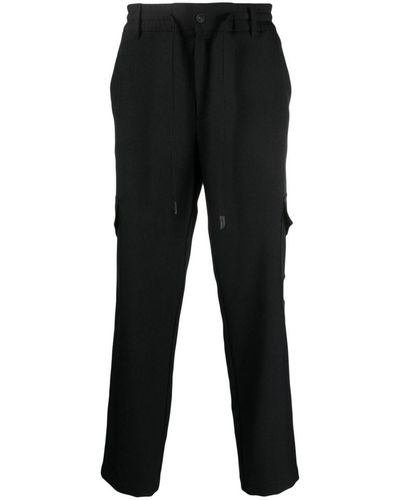 Versace Side Logo Patch Trousers - Black