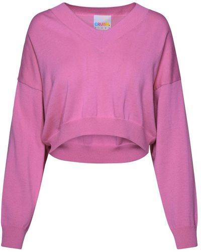 Crush Sweater In Cashmere Blend Gelso - Pink