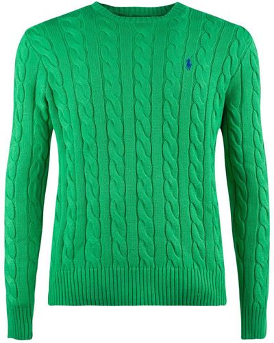 Ralph Lauren Braided Cotton Sweater - Green