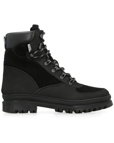 Les Deux Tyler Lace-up Suede Ankle Boots - Black