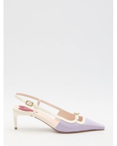 Roger Vivier Viv’ Canard Slingback Court Shoes - Pink