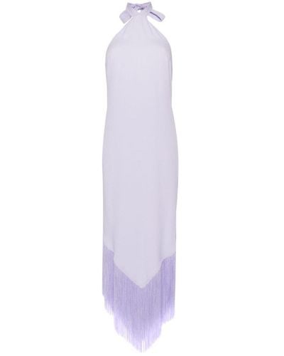 ‎Taller Marmo Nina Fringed Long Dress - Purple