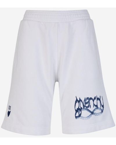 Givenchy Printed Cotton Shorts - White