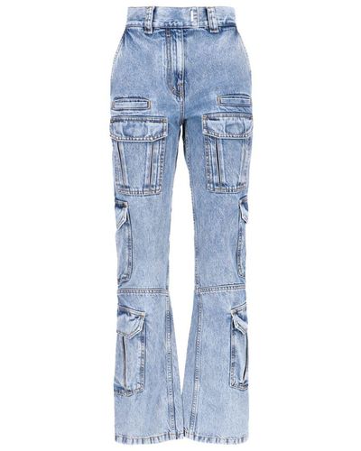 Givenchy Cargo Bootcut Jeans - Blue