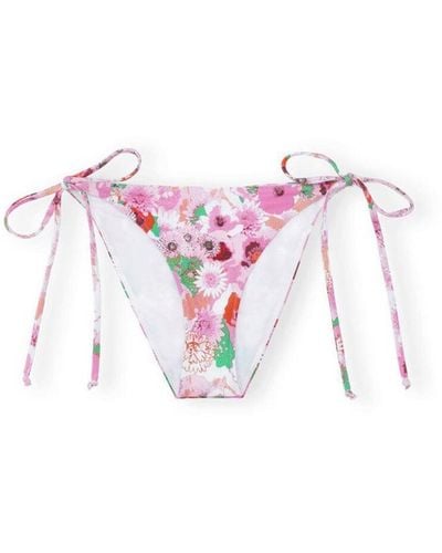 Ganni Pink Floral Bikini Bottom