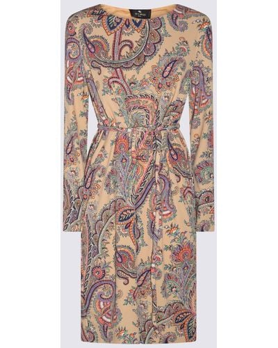 Etro Pasley - Print Belted Dress - Brown
