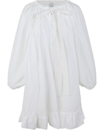 Patou Mini Frill Dress - White