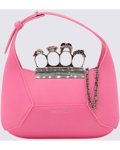 Alexander McQueen Pink Leather The Jeweled Handle Bag