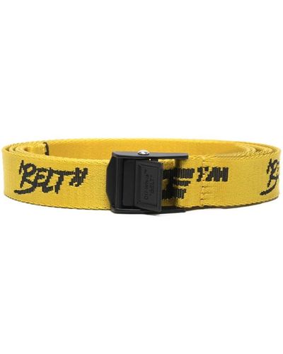 Off-White c/o Virgil Abloh Industrial Quote-print Belt - Yellow