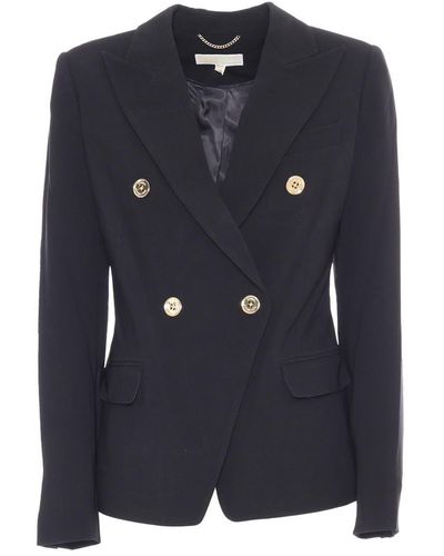Michael Kors Double-Breasted Jacket - Blue