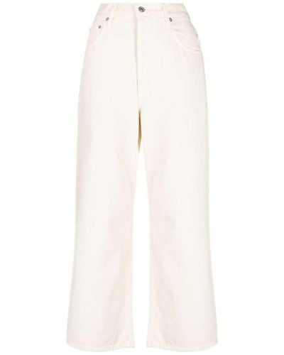 Citizens of Humanity Gaucho Wide-leg Cotton Jeans - Natural