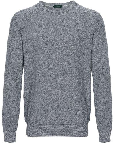 Zanone Striped Sweater Clothing - Gray