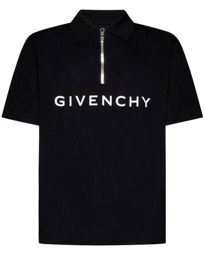 Givenchy Logo Cotton Polo Shirt - Black