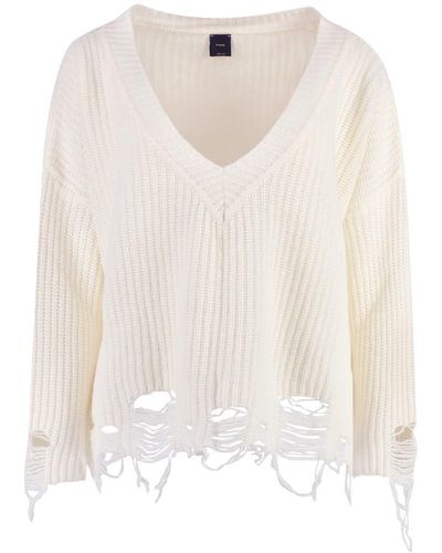 Pinko Ostrica Wool Pullover - White