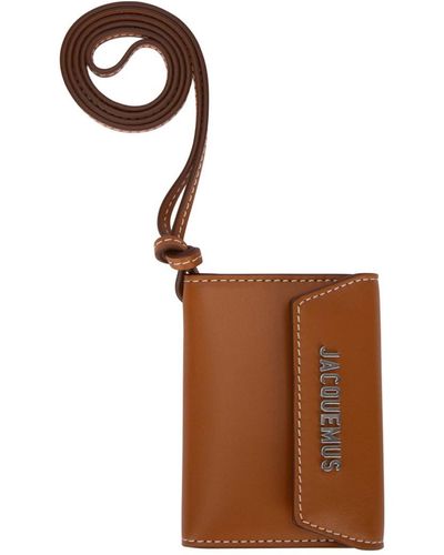 Jacquemus ‘Le Porte’ Wallet With Strap - Brown