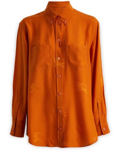Burberry Ivanna Silk Orange Shirt