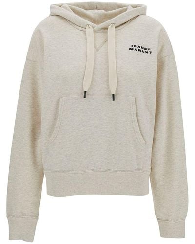 Isabel Marant Hoodie With Logo Embroidery - Grey