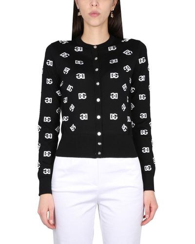 Dolce & Gabbana Cardigan With Buttons - Black