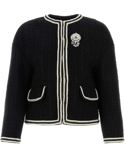 Gucci Bouclé Tweed Wool Jacket - Black