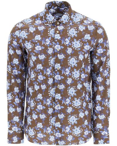 Vincenzo Di Ruggiero Amalfi Printed Shirt - Blue