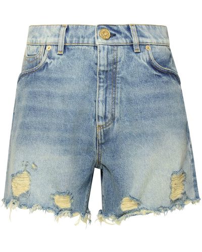 Balmain Cotton Shorts - Blue