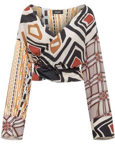 DSquared² Blouse With Print - White