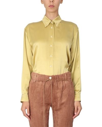 Alysi Satin Shirt - Yellow