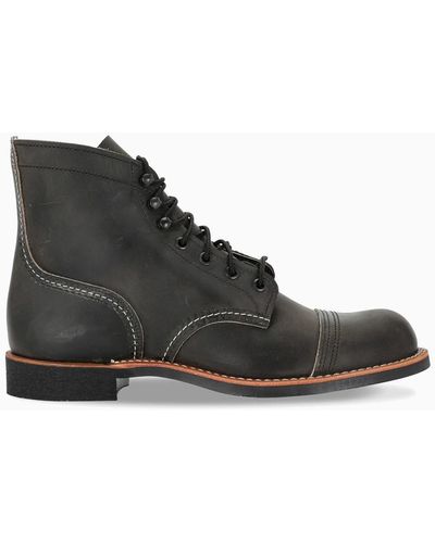 Red Wing Redwing Charcoal Iron Ranger Ankle Boots - Black