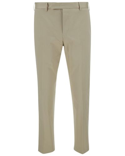 PT Torino Beige Slim Fit Trousers In Cotton Blend Man - Natural