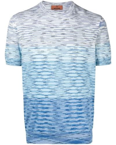 Missoni Tie-dye Print Cotton T-shirt - Blue