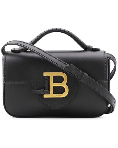 Balmain Leather B-Buzz Mini Crossbody Bag - Black