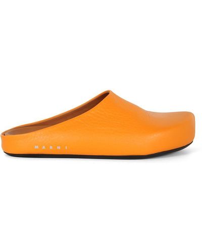 Marni Fussbett Sabot Shoes - Orange